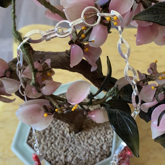 Vintage 925 Biwa pearl necklace - Picture 2 of 6